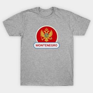 Montenegro Country Badge - Montenegro Flag T-Shirt